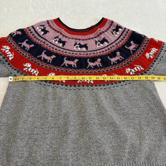 Holiday Time Fair Isle Dog Metallic Ugly Christmas Sweater Size XL (16-18) - Picture 10 of 11